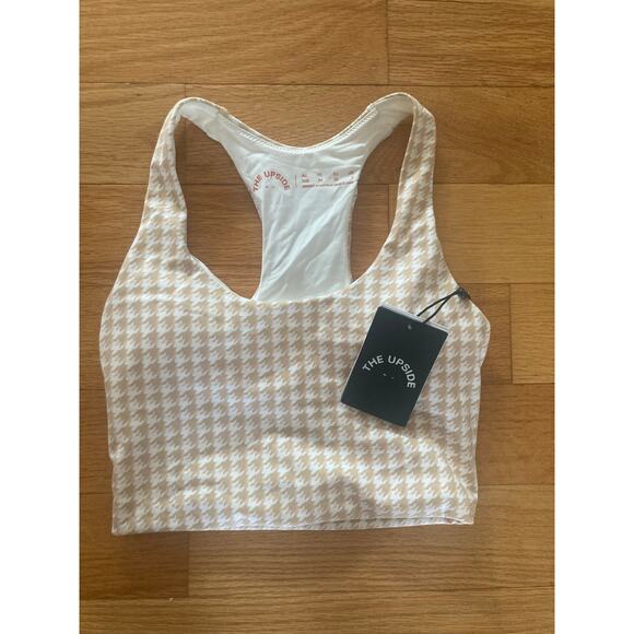 NWT Anthropologie The Upside Houndstooth Margot Crop Top / Sports Bra XXS - Picture 4 of 7